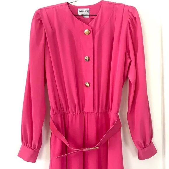 Vintage 1980’s hot pink secretary dress - Picture 4 of 13